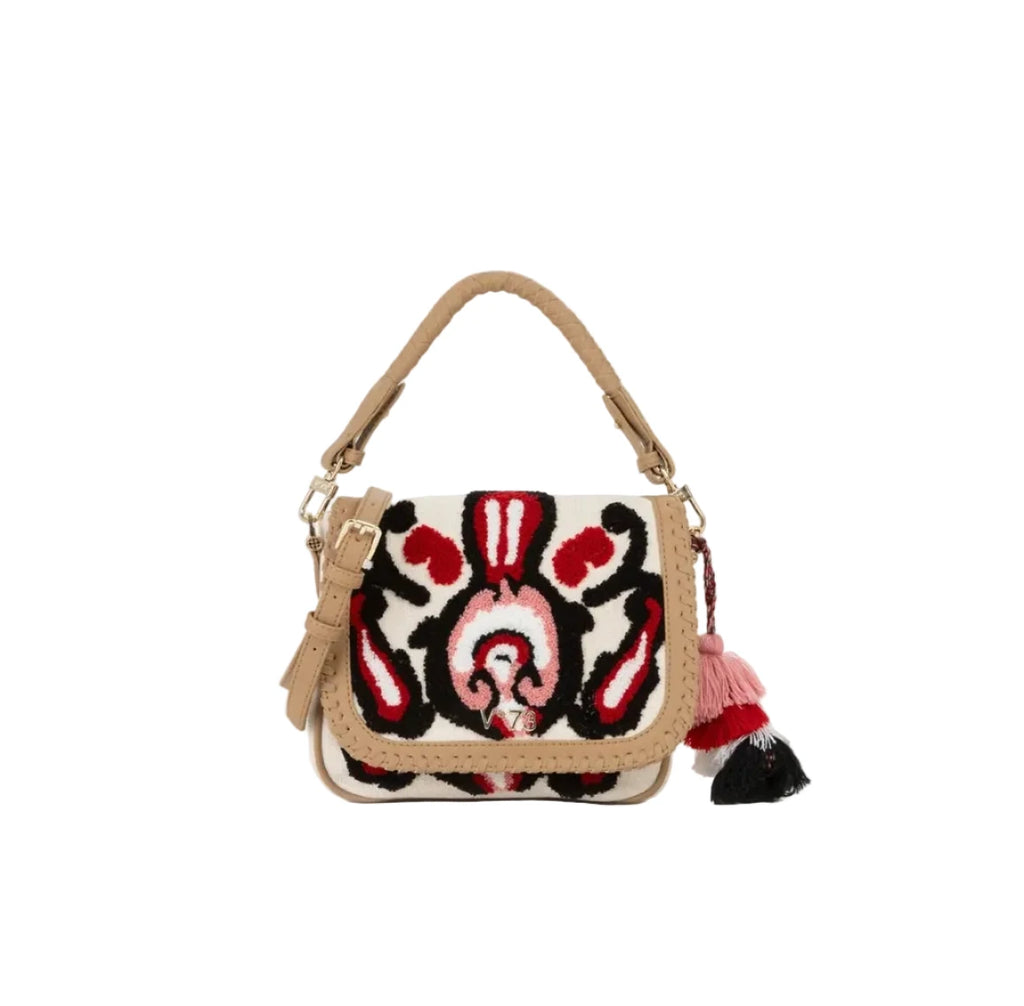 Marilena Embroidered Top Handle Bag