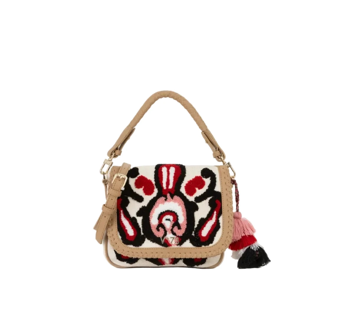Marilena Embroidered Top Handle Bag