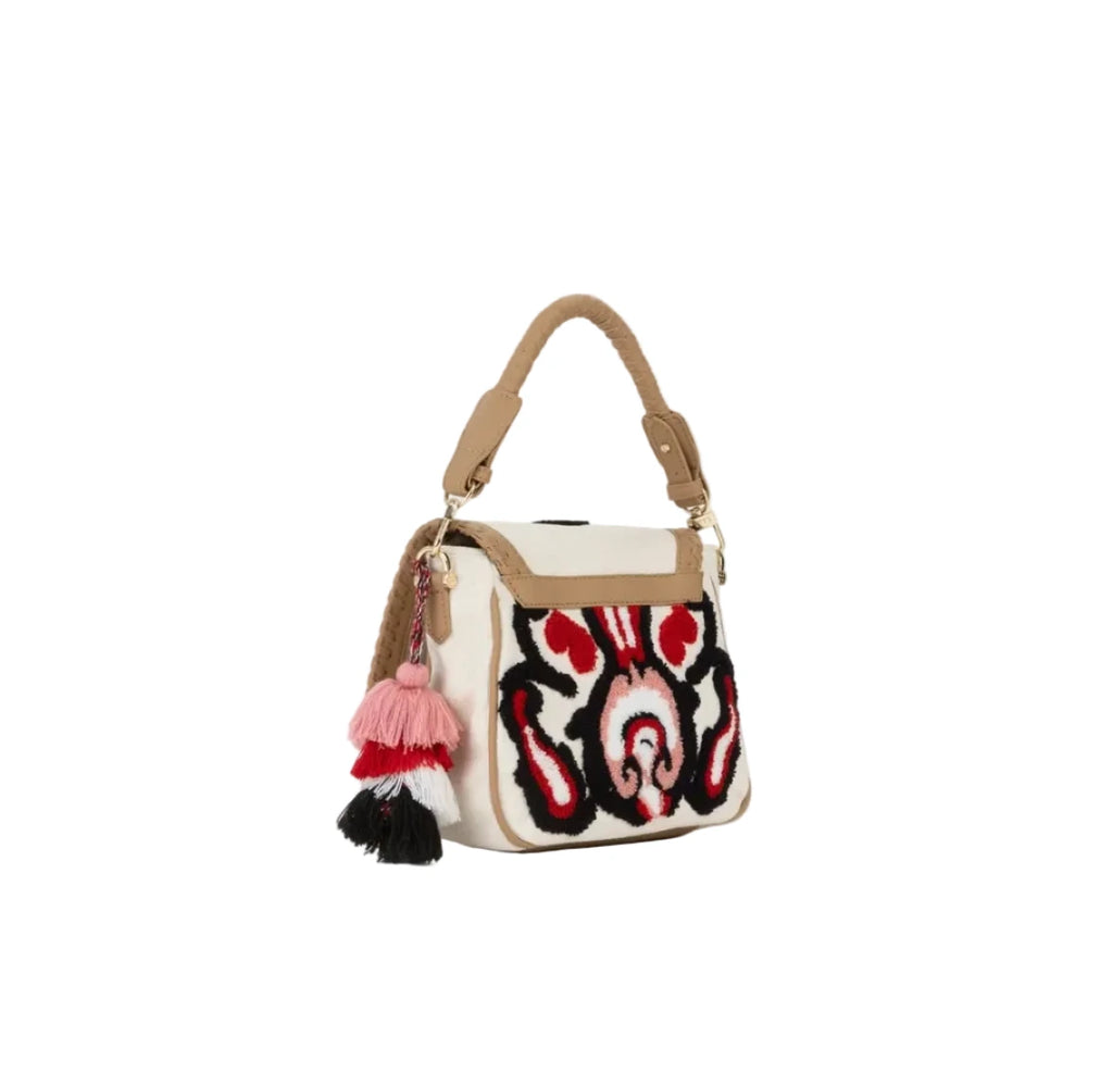 Marilena Embroidered Top Handle Bag