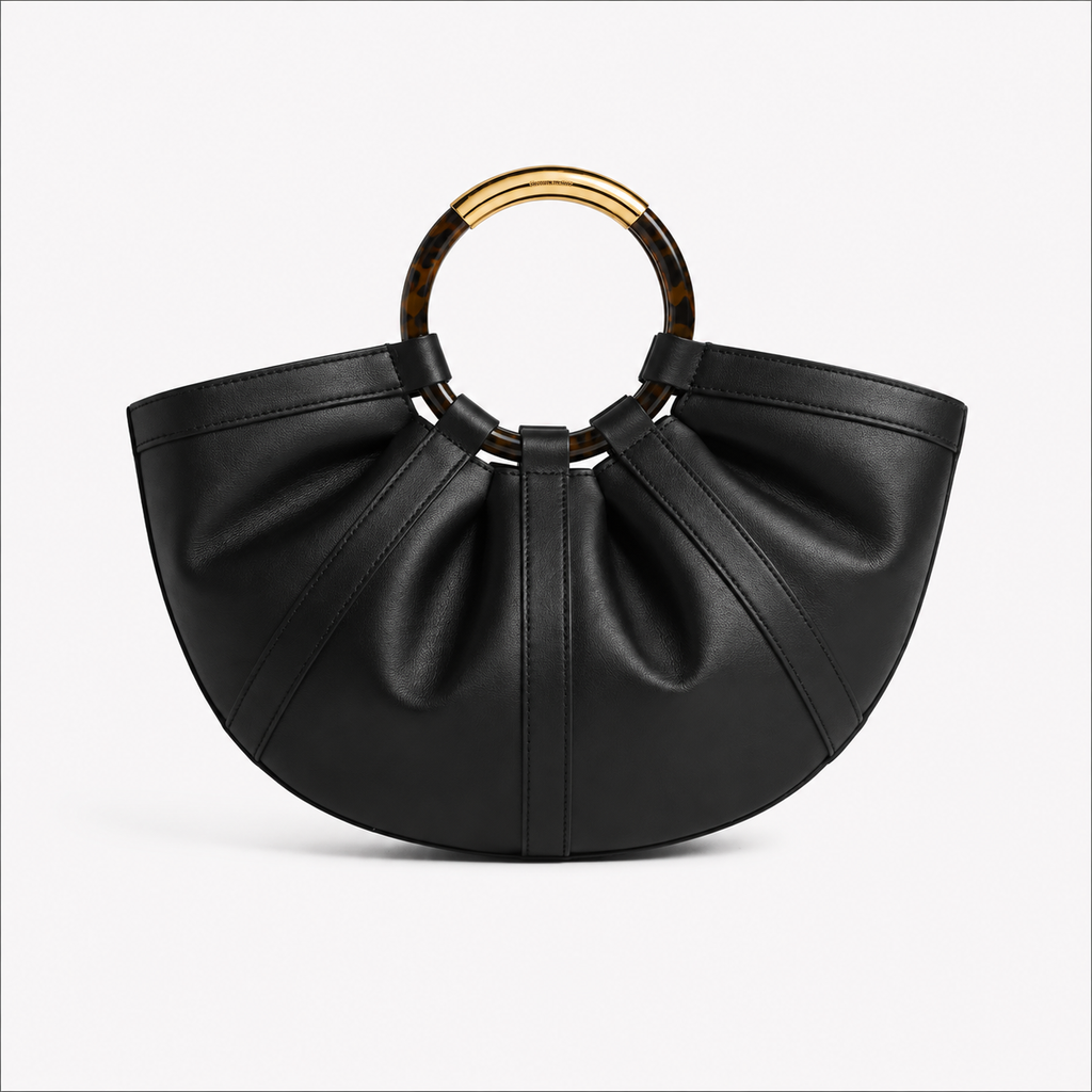 Half-Moon Leather Handbag