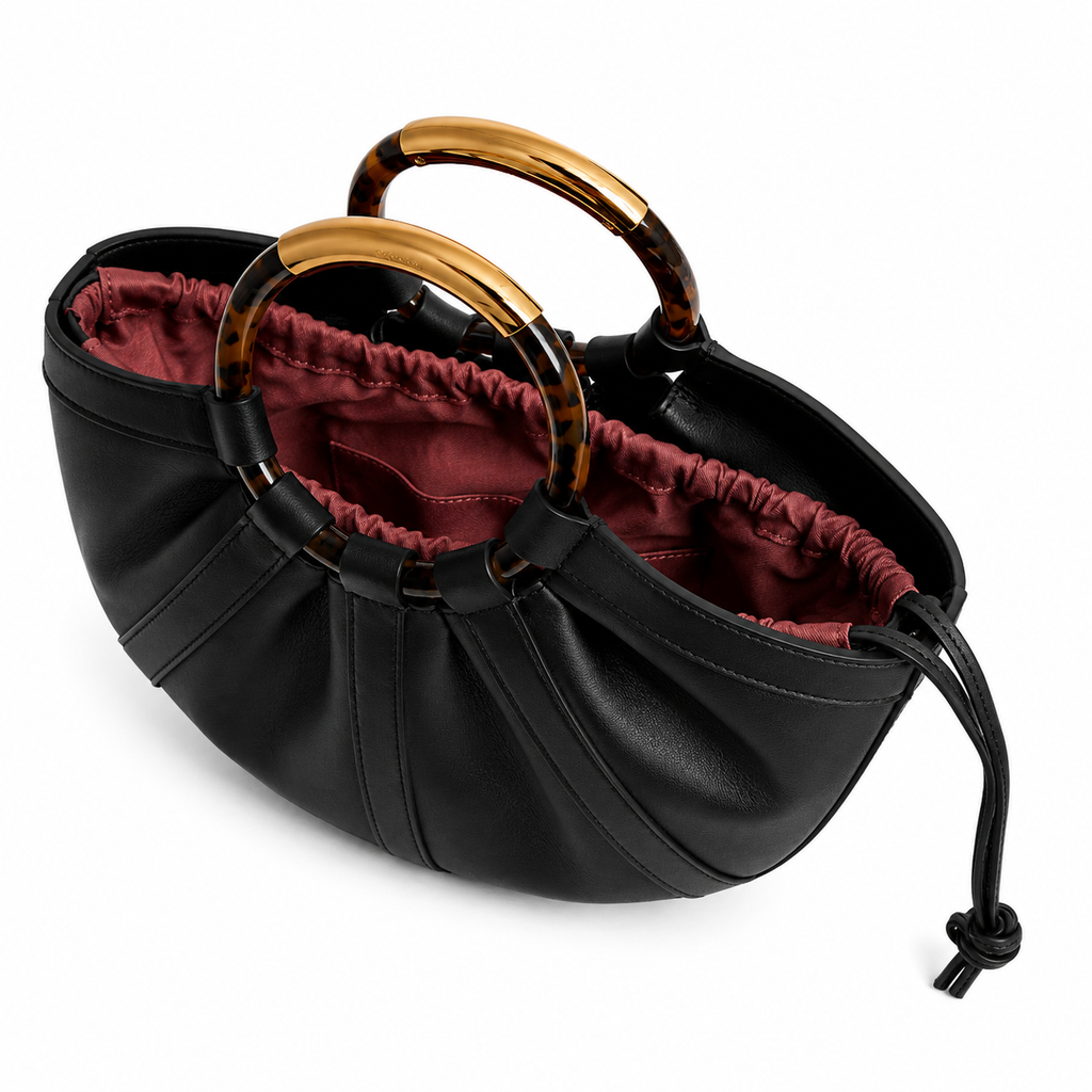 Half-Moon Leather Handbag