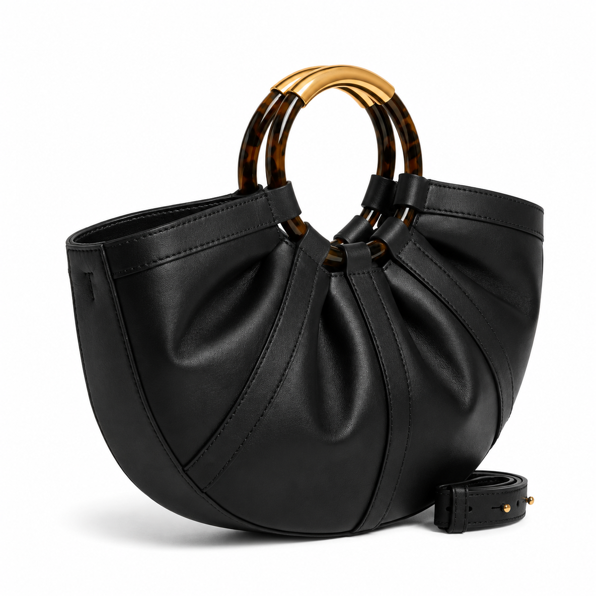 Half-Moon Leather Handbag