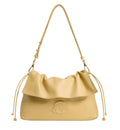 Coccinelle yellow ruched drawstring shoulder bag