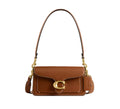 Coach Tabby brown leather shoulder bag with gold C clasp